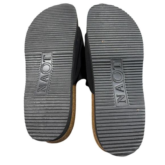 NAOT 'Tampa' Platform Black Stretch Slide Sandals Size 40 US 9 - Picture 6 of 7